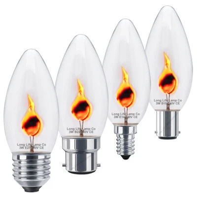 3W FLICKER FLAME Candle Light Bulbs SPECIAL OCCASION Lamps B22 B15 E14 E27
