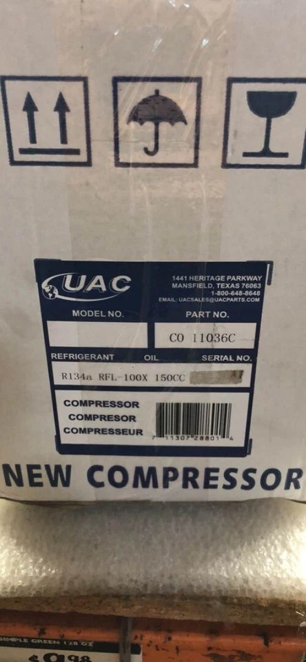 UAC HVAC A/C Compressor 11036C - Image 2 of 2