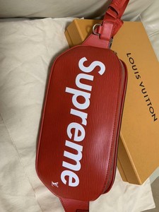 Supreme X Louis Vuitton Bum Bag Fanny Pack Pouch Epi Leather Red M53418 Rare | eBay