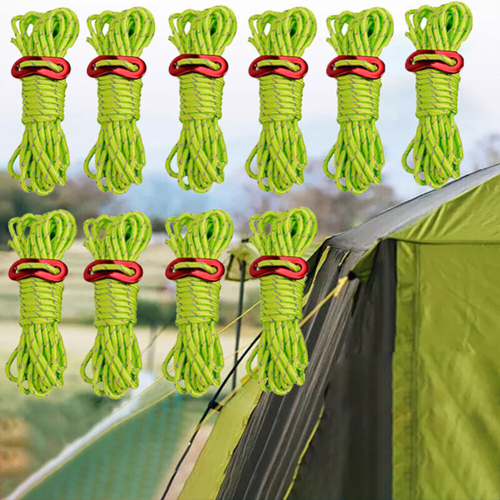 20Pcs 4m Guyline Tent Ropes Runners Guy Line Camping Guide Reflective Cord Lines eBay