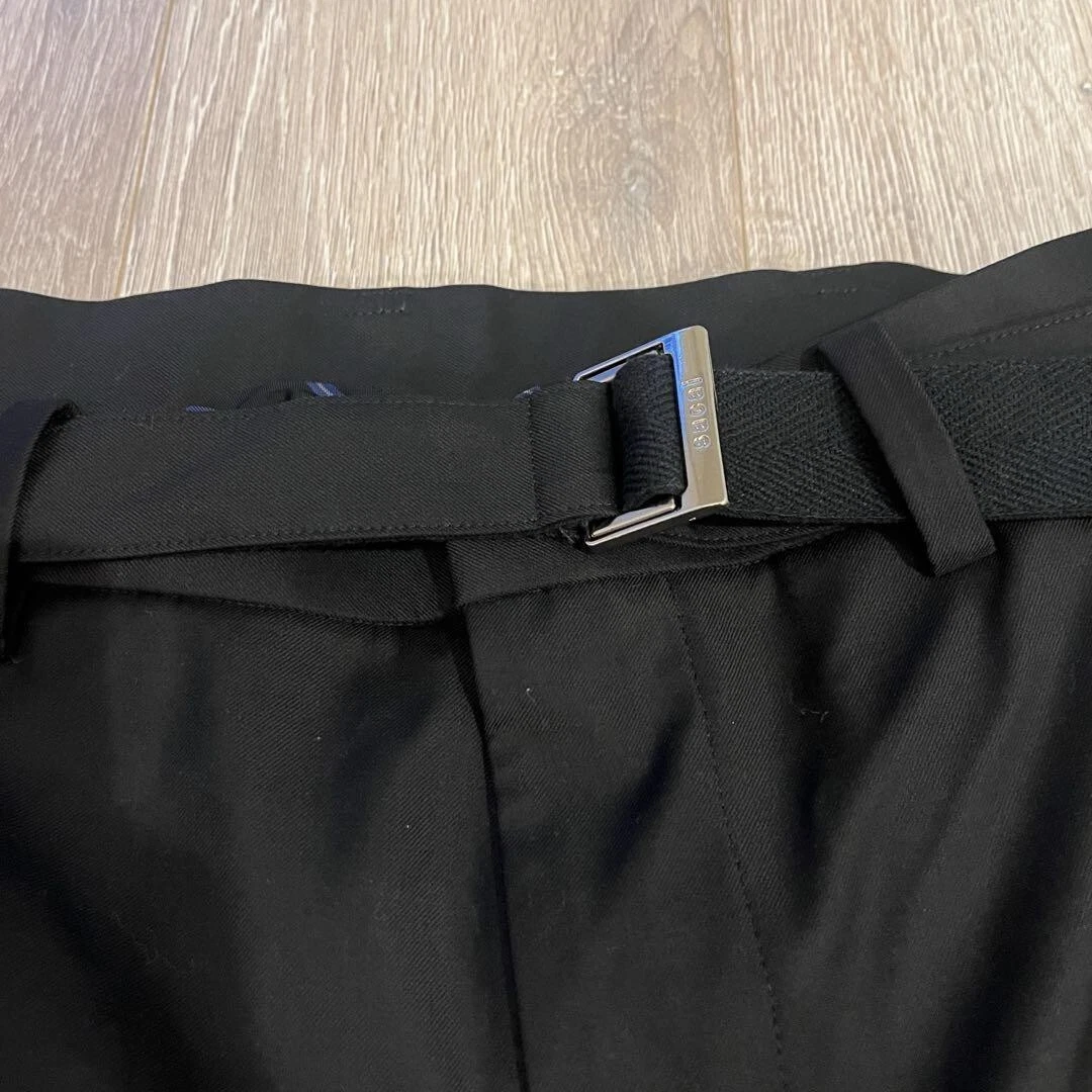 Sacai Loro Piana SS 2023 pantaloncino nero lana