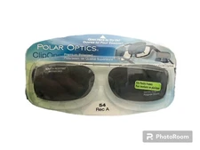 Polar Optics ClipOns (54 Rec A) (Black/Rimmed)