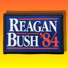 Reagan Bush 84 For President Morale Patch / Military ARMY Tactical 77