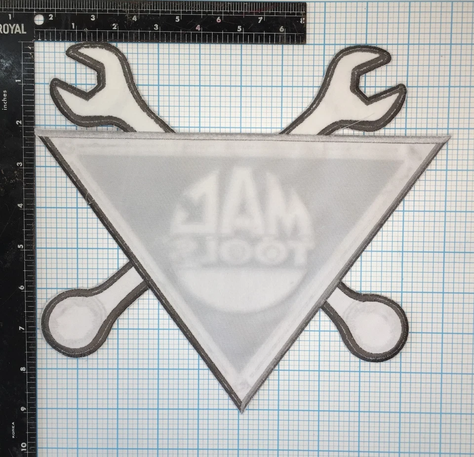 VINTAGE HUGE MAC TOOLS WRENCHES 10" SEW ON PATCH - Image 2 of 2