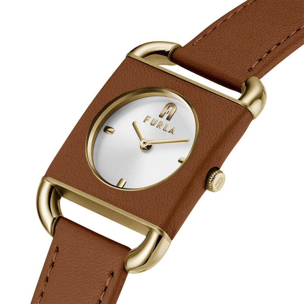 Womens Wristwatch FURLA ARCO SQUARE WW00017002L2 Leather Brown