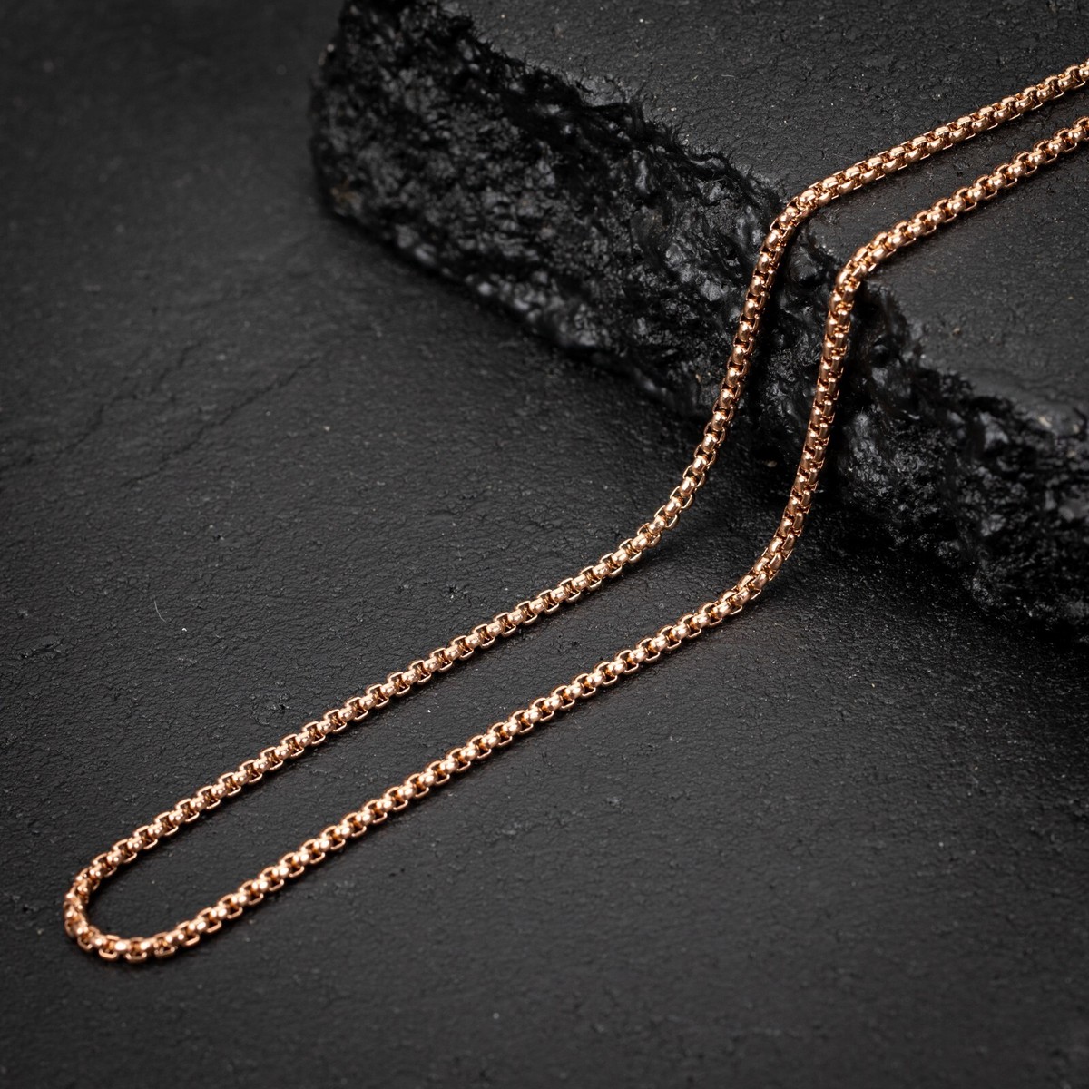 Rose Gold Plated Solid Smooth 316 Stainless Steel 3MM Pearl Box