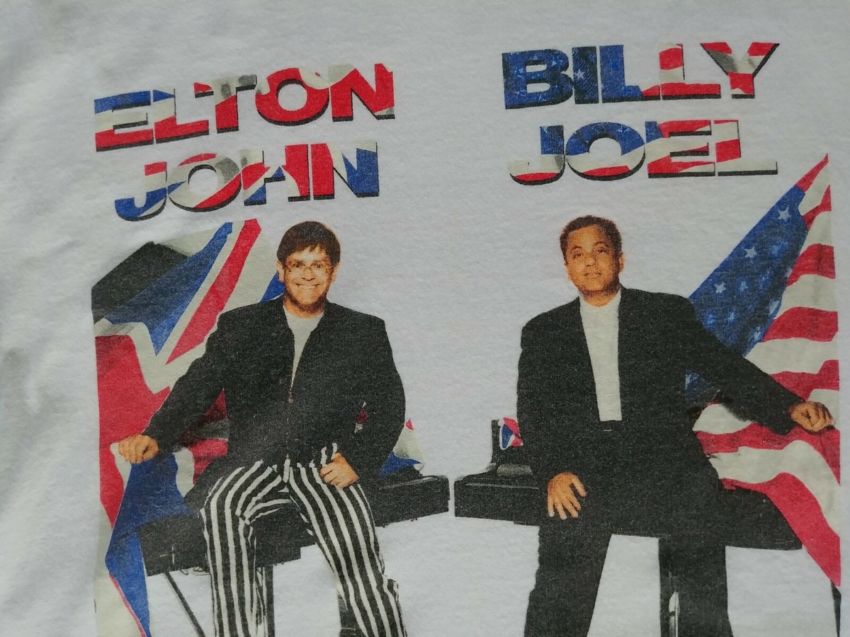 Vintage 1995 Elton John Billy Joel Face to Face Concert TShirt