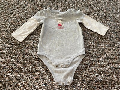 Jumping Beans Girls Gray Purr-fect Little Sis Cat Bodysuit 9M