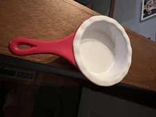 Modern Gourmet Foods Mini Stoneware Quiche/Pie Dish Fluted Red & White