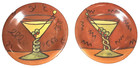 Martini PLATES CAROLYN OLTMAN ART n MOTION CERTIFIED INTERNATIONAL LOT OF 2 VGUC