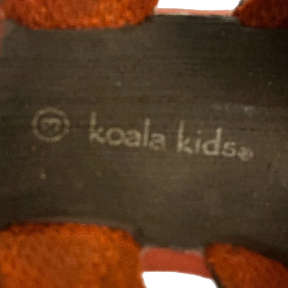 Sandalias Koala Niños Niño Pequeño Niño Talla 3 Marrón Naranja Gancho y Lazo Foto 3 de 3