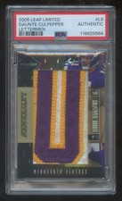 2005 Leaf Limited DAUNTE CULPEPPER GAME WORN-USED JUMBO PATCH JERSEY 2/9 1/1 PSA