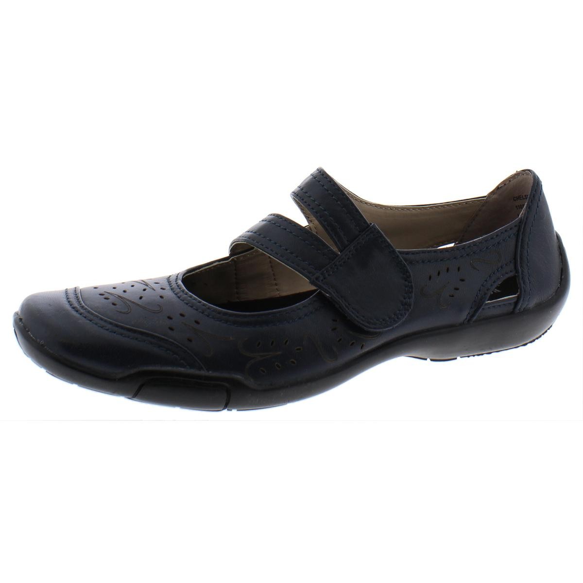 Ros Hommerson / женские туфли-лодочки Челси темно-синего цвета Mary Janes на плоской подошве, узкие 9,5 (AA,N) BHFO 8040