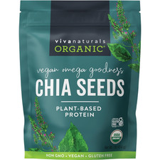 Organic Chia Seeds, 1 Lb, 16 Oz   Plant-Based Omega-3 and Vegan Protein, Gluten
