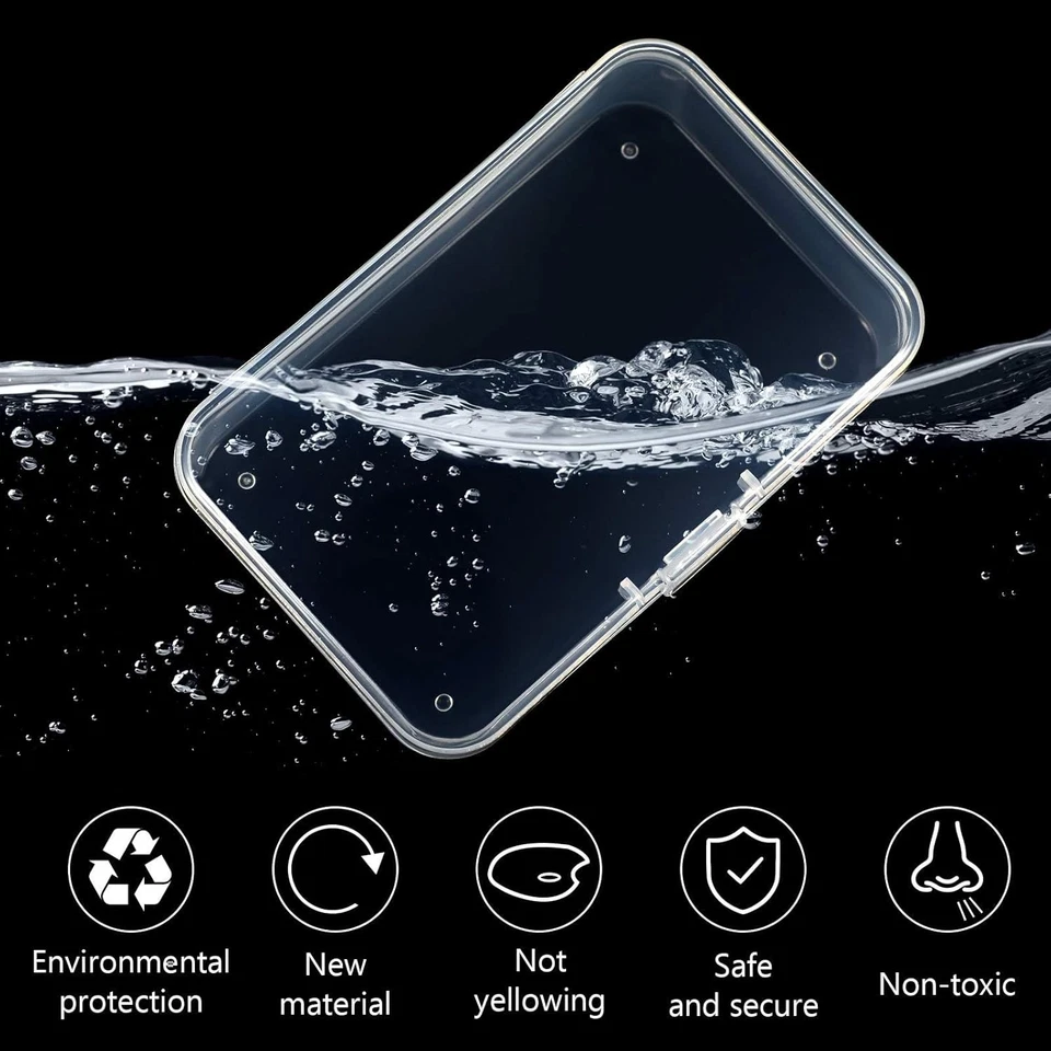 100 peças recipientes de armazenamento de contas de plástico transparente caixa pequenas caixas transparentes com articulação - Imagem 2 de 4