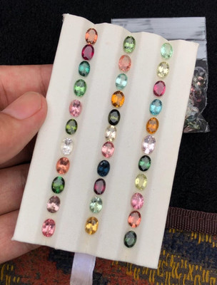Natural Sapphire 60 Ct 30 Pcs Mix Color AGL Certified Oval Cut Loose Gemstone