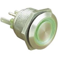 Bulgin MPI002/28/BL 24V/DC 0.05A 1x Off / On Momentary Vandal Button