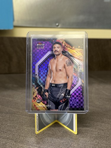 2024 Topps Finest UFC #159 Junior Tafa Purple Checkerboard /99 - Picture 1 of 3
