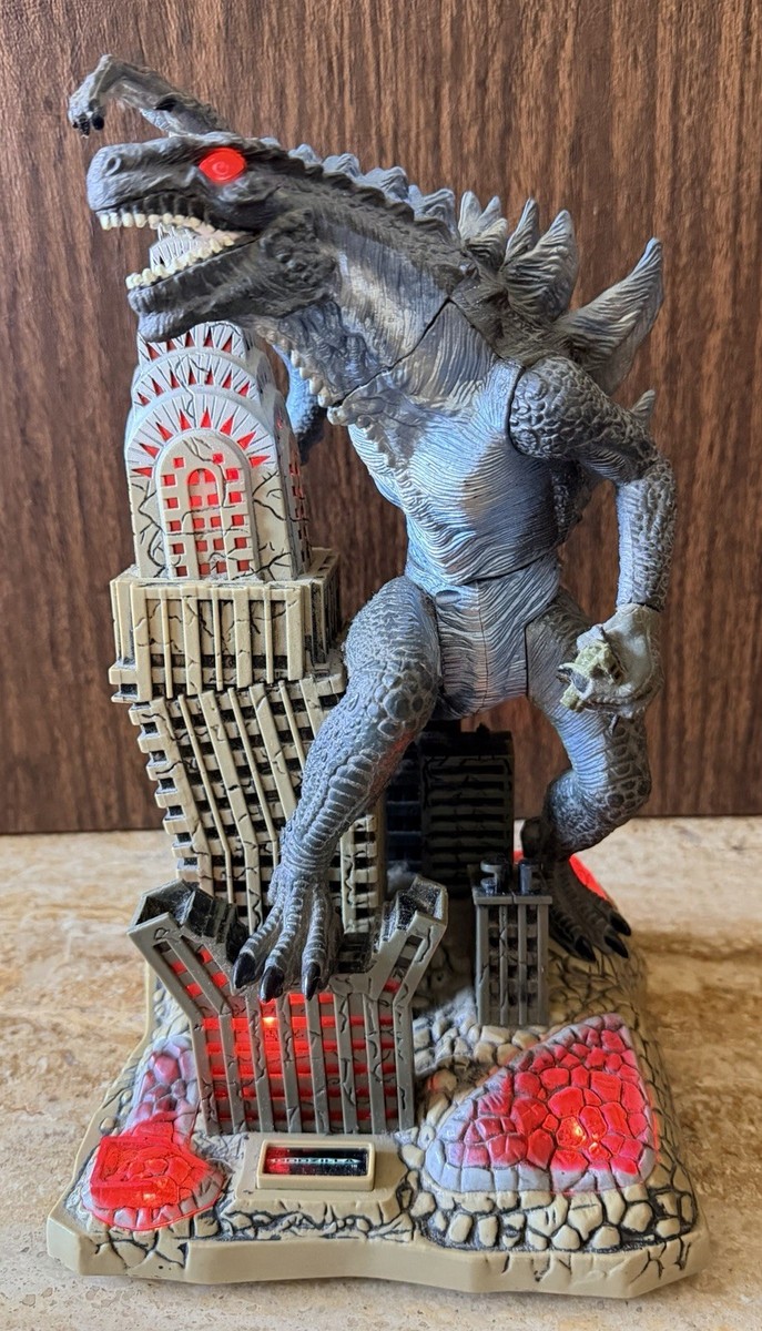 1998 Godzilla Coin Bank With Lights Around It & People Screaming
