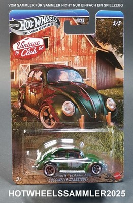 HOT WHEELS VINTAGE CLUB ''VOLKSWAGEN CLASSIC BUG / KÄFER'' SILVER SERIES OVP!