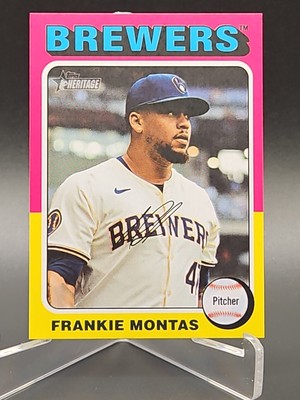 2024 Topps Heritage High Number Frankie Montas Mini #507 Brewers