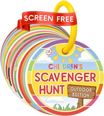 Outdoor Kids Scavenger Hunt Cards Educational Game