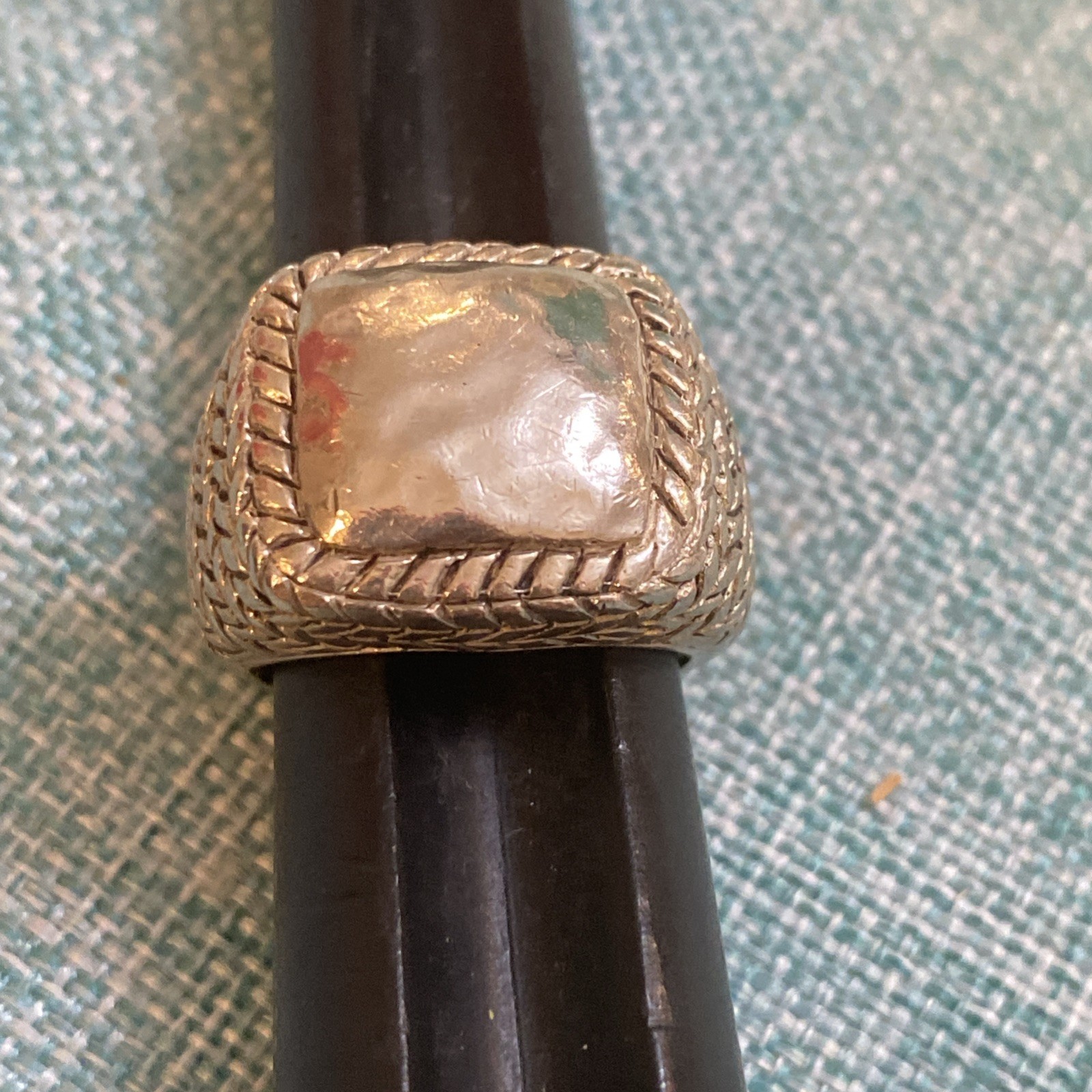 Silpada Sterling Silver Ring Square Shape Divot P… - image 1