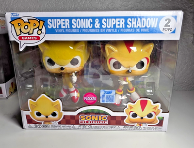 FLOCKED Super Sonic & Super Shadow Funko Pop *Read Description | eBay