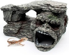 Gecko Hide Shale Scape Step Ledge, Reptile Rock Basking Platform Cave Hideout Ta