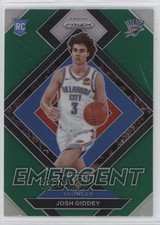 2021-22 Panini Prizm Emergent Green Prizm Josh Giddey #7 0c9g