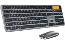 ProtoArc Bluetooth Keyboard Mouse Mac Backlit Rechargeable Multi Device Set