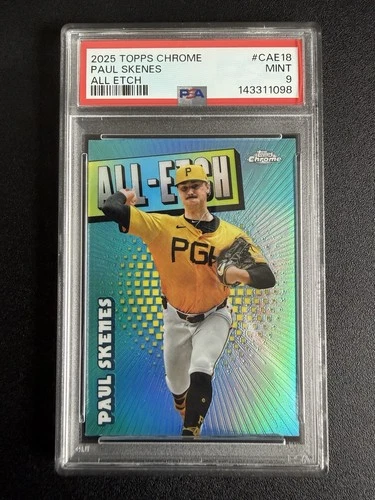 2025 TOPPS CHROME ALL ETCH PAUL SKENES CAE18 PITTSBURGH PIRATES PSA 9