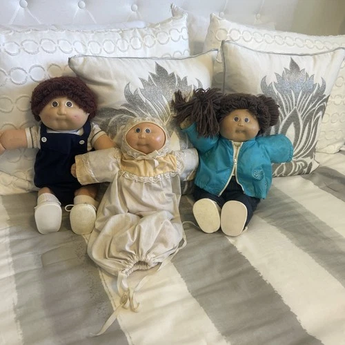 Vintage Cabbage Patch 3 Doll Lot Original Outfits 1978 1982