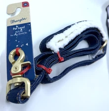Wrangler Denim & Sherpa Dog Leash Lead 4ft  50-150 lbs NWT