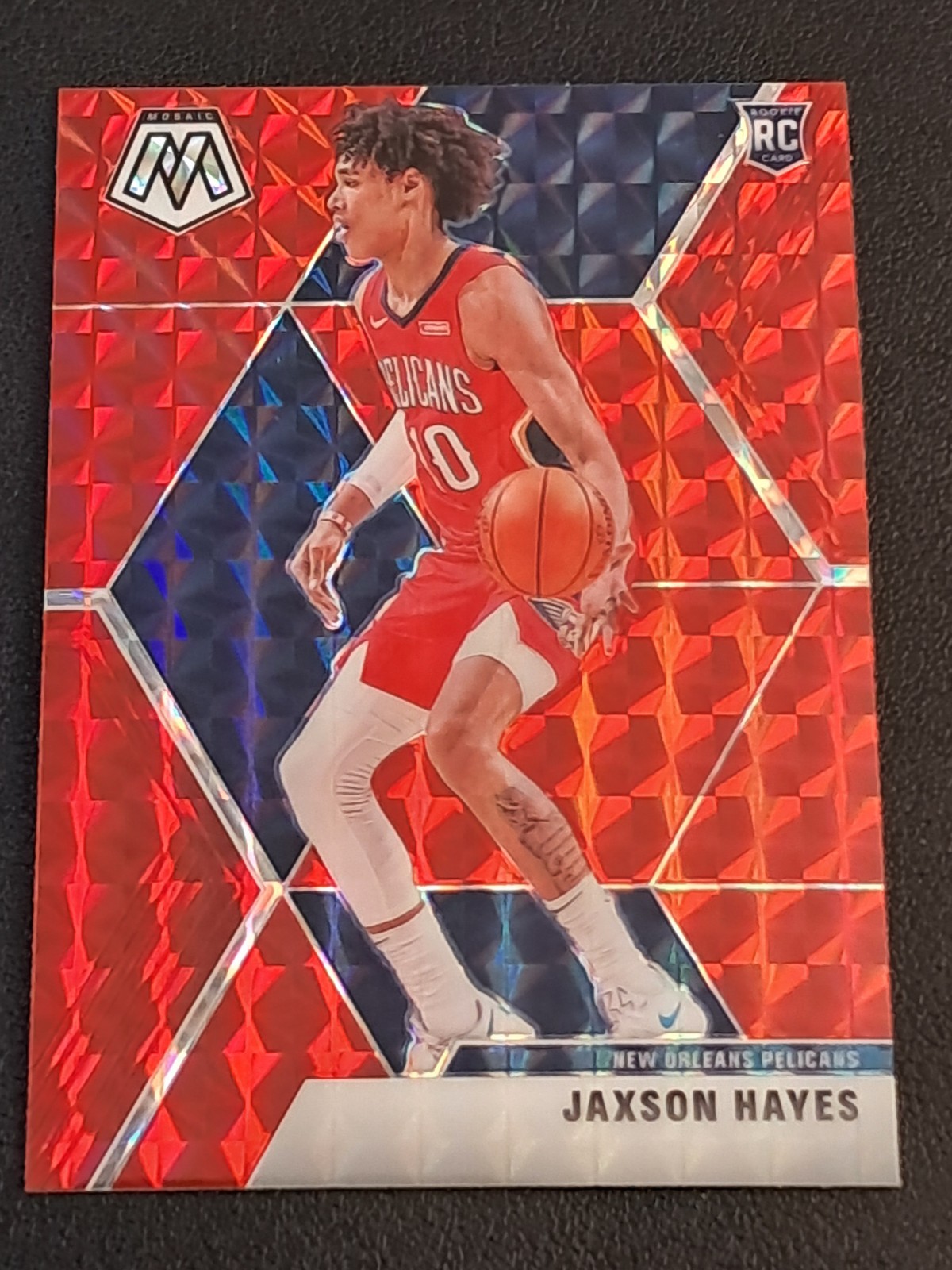 Jaxson Hayes RC Red Mosaic Prizm 2019-20 Panini Mosaic #221 Rookie Basketball