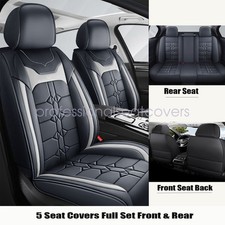 For Toyota Rav4 Car 5 Seat Covers Premium Leather Full Set Cushion Black