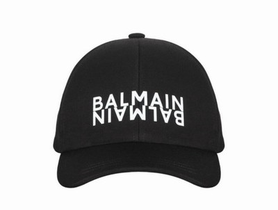  Authentic Balmain Men's Black Cotton Hat.New With Tag