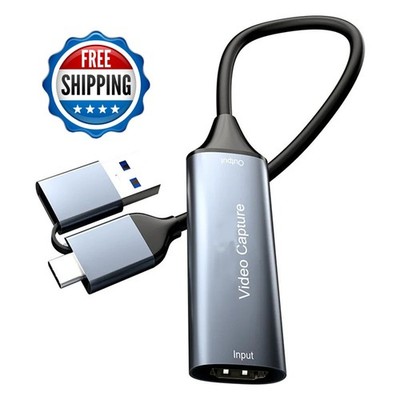 USB 3.0 Type C 4K 30Hz Video Capture Card HDMI to USB for Switch PS5 Xbox