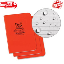 Rite In The Rain Mini Stapled Binding Notebook 3 Pack orange Field-Flex Cover