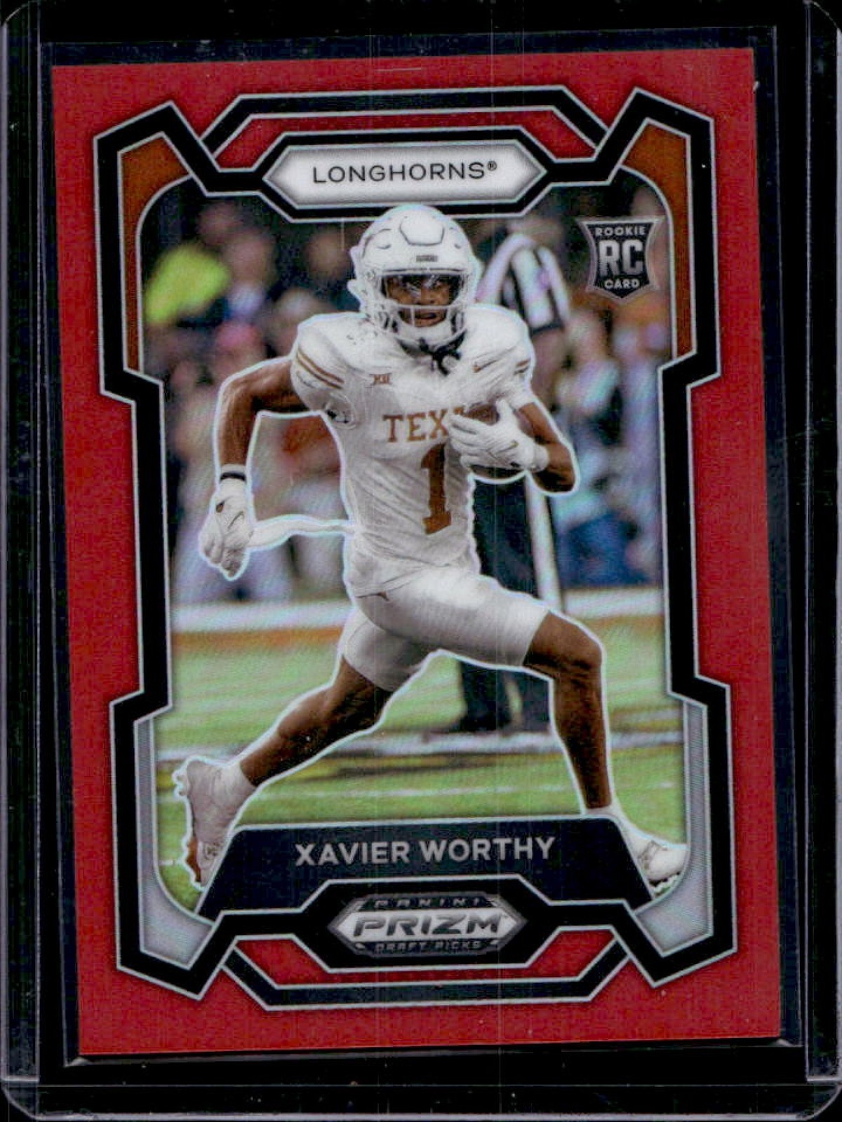 2024 Prizm Draft Picks Xavier Worthy RC Red Rookie #/299 Longhorns