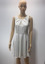 Express A-line dress white black sleeveless Women’s Size 4