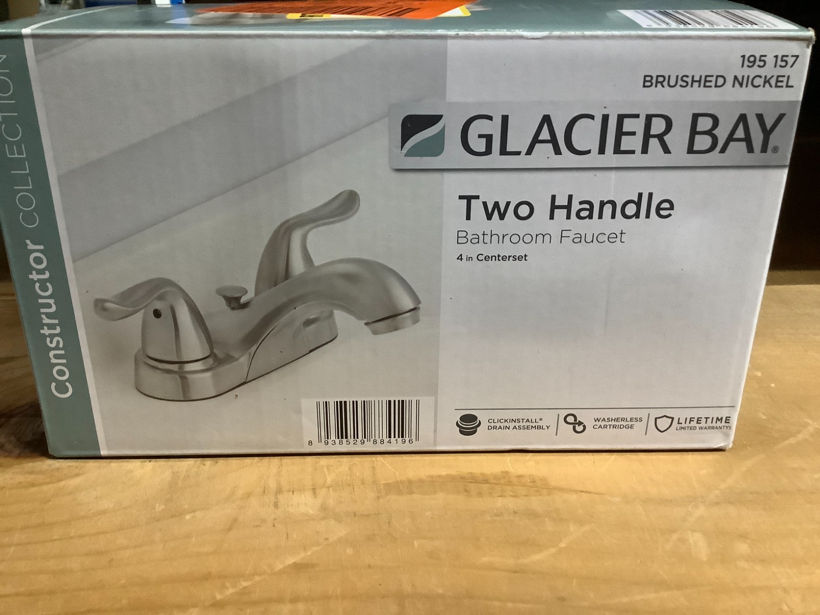 Glacier Bay Constructor 4" Centerset Double Handle Bath Fauc