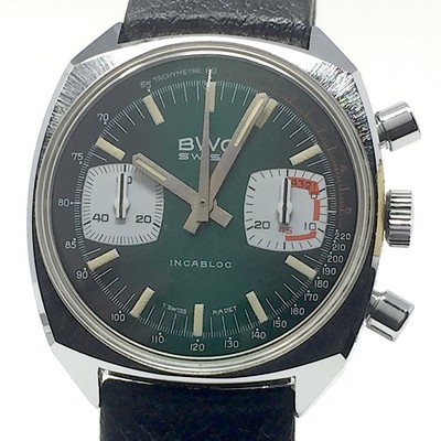 BWC (like new & unworn) Chronograph Valjoux 7733 Green/Black