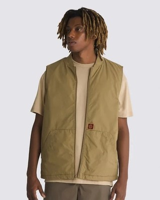 Vans x Spitfire Wheels Vest Ripstop Packable Poly-Fill Gothic Olive Orange Men L
