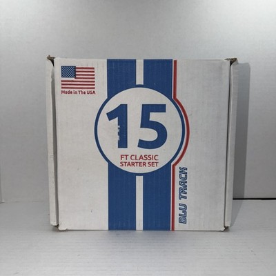 Blu Track Classic 15 Ft Starter Set Flex 2-Lane Race Track Missing Anchor Bar