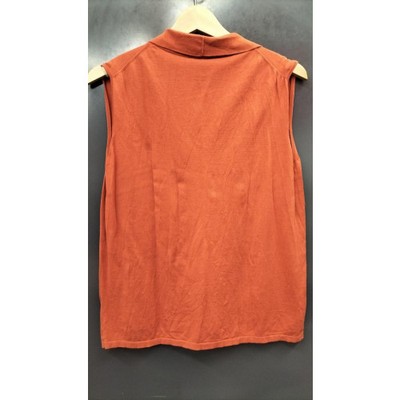 HERMES sleeveless top, Margiela period, orange, pinhole marks | eBay