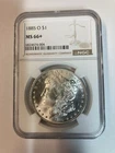 Brilliant 1885 O Morgan Dollar NGC MS66+, A 67 Is Worth $1500