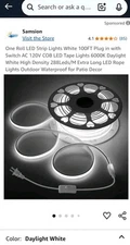 Samsion One Roll Led Strip Light  White 100ft