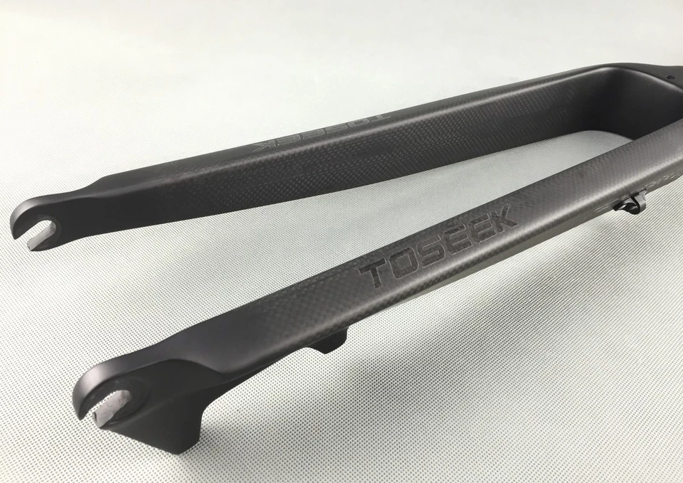 TOSEEK 1-1/8" Full Carbon Fiber MTB Bike Fork Disc Brake Rigid Forks 26/27.5/29" - Image 3 of 4