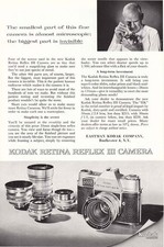 1961 Kodak Retina Reflex III Camera: Almost Microscopic Vintage Print Ad